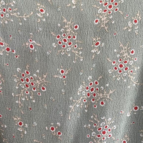 Floral Wrap Dress in Sage Green - Picture 7 of 7